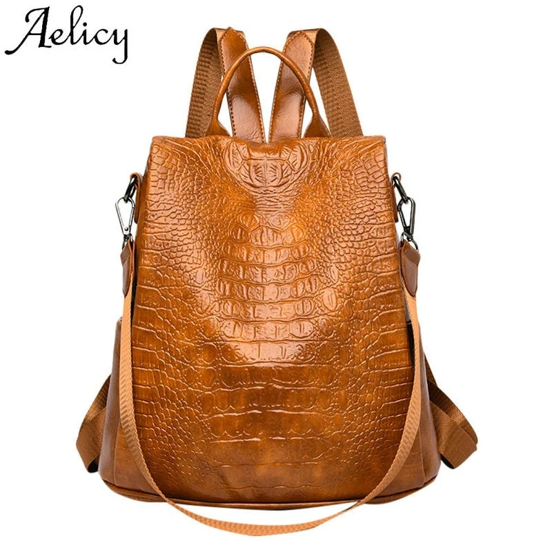 Phone wallets with earphone holdersWomen's Backpacks Phone Pocket High Quality Lady Crocodile Pattern Phone wallets with earphone holdersWomen's Backpacks Phone Pocket High Quality Lady Crocodile Pattern