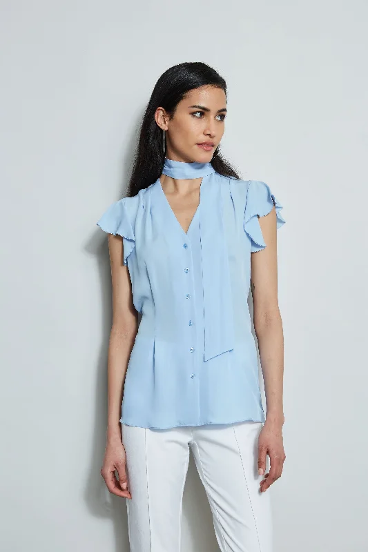 Flutter Sleeve Tie Shirt