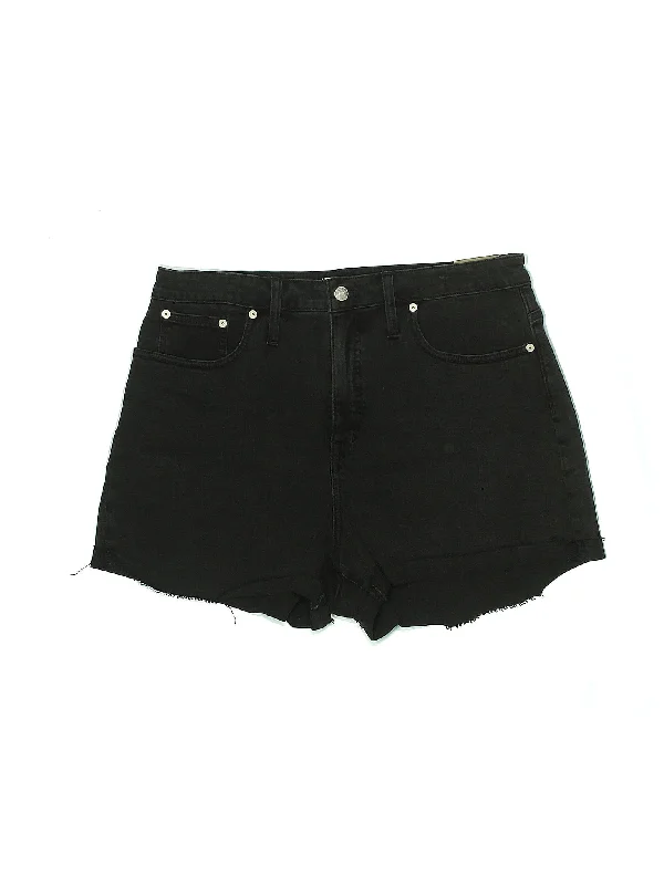 High-Rise Denim Shorts in Dark Wash