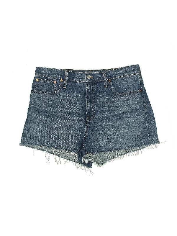 High-Rise Denim Shorts in Light Wash