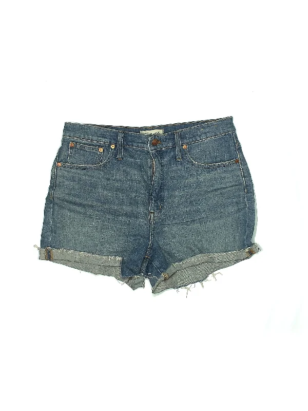 High-Rise Denim Shorts in Medium Wash