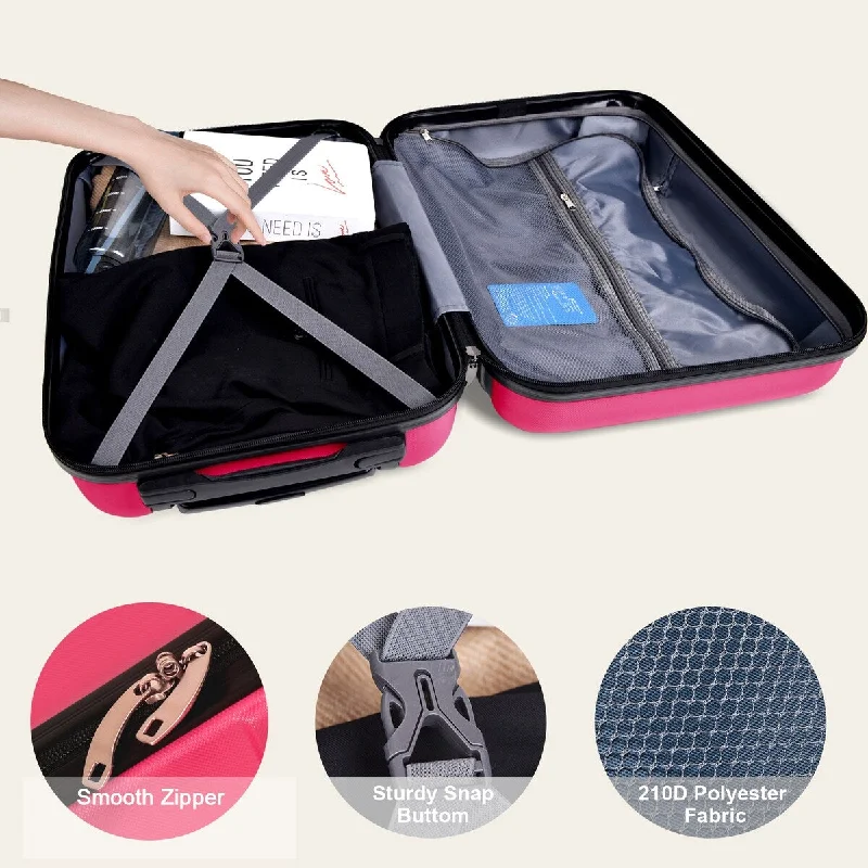 Compression Packing Cubes in Black and White for Saving Luggage Space3 Piece Set Luggage Suitcase Hardside Carry-on w/ 360° Spinner Wheel Compression Packing Cubes in Black and White for Saving Luggage Space3 Piece Set Luggage Suitcase Hardside Carry-on w/ 360° Spinner Wheel