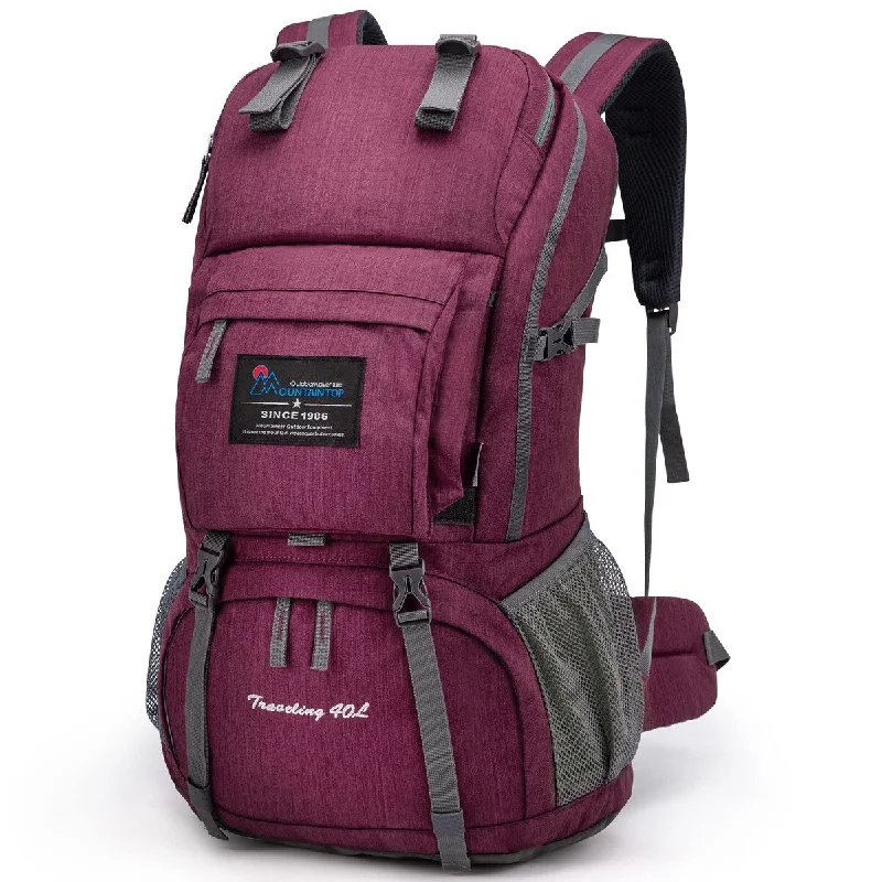 Anti - Theft Crossbody Travel Bags with RFID Protection in Gray for City Trips40L Hiking Backpack for Women & Men Outdoor Travel Camping Day Pack with Rain Cover, 21.7 x 13 x 7.9 in, Fuchsias Anti - Theft Crossbody Travel Bags with RFID Protection in Gray for City Trips40L Hiking Backpack for Women & Men Outdoor Travel Camping Day Pack with Rain Cover, 21.7 x 13 x 7.9 in, Fuchsias