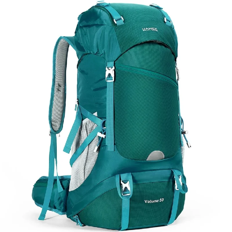 Travel - Size Toiletry Bottles with Leak - Proof Caps in Clear50L Hiking Backpack Travel Bag Waterproof Camping Climbing Daypack Outdoor Sports Rucksack Backpacks with Rain Cover