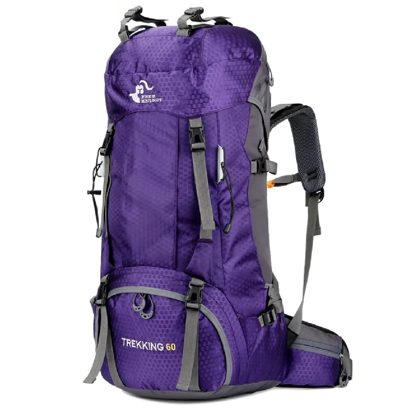Women's Travel - Friendly Backpack Rain Covers in Transparent Material60L Waterproof Hiking Camping Backpack with Rain Cover, Lightweight Outdoor Sport Travel Daypack for Climbing Touring