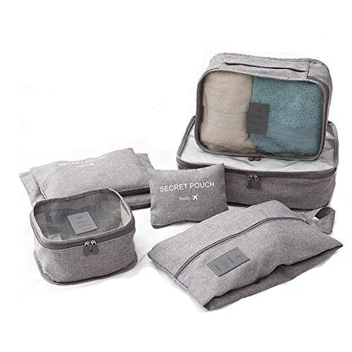 Travel Shoe Bags in Polyester with Ventilation Holes in Khaki7 Pcs Set Travel Clothes Storage Bags Packing Travel Luggage Organizer Pouch Waterproof Clothing Sorting Packages (Grey) Travel Shoe Bags in Polyester with Ventilation Holes in Khaki7 Pcs Set Travel Clothes Storage Bags Packing Travel Luggage Organizer Pouch Waterproof Clothing Sorting Packages (Grey)