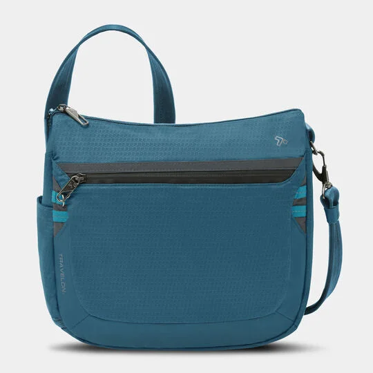 Travel - Size Toiletry Bottles with Leak - Proof Caps in ClearTravelon Anti-Theft Active® Medium Crossbody
