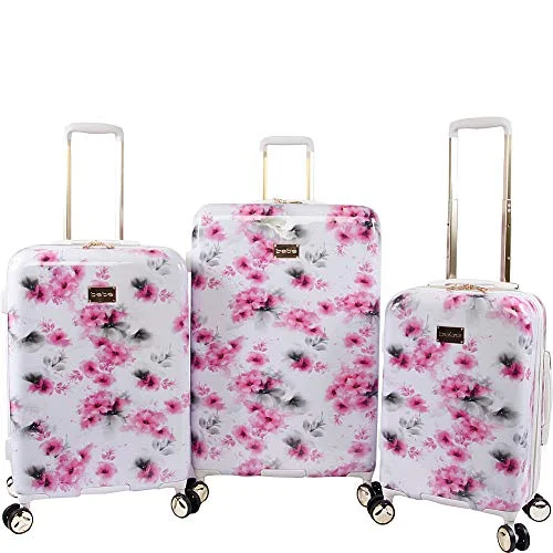 Leather - Trimmed Travel Laptop Sleeves in Burgundy for ProtectionBEBE Women's Juliette 3pc Spinner Suitcase Set, Pink Floral