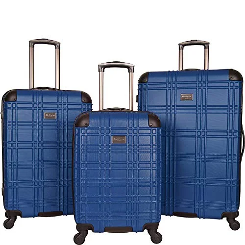 Detachable Travel Bag Shoulder Straps in Beige with Cushioned PadsBen Sherman Nottingham 3-Piece Set 20", 24", 28", Cobalt Blue