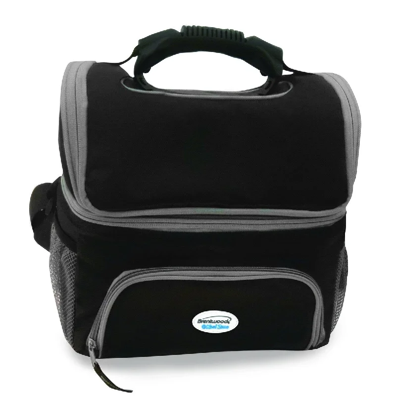 Compression Packing Cubes in Black and White for Saving Luggage SpaceBrentwod 12 Can Cooler Bag with Extra Storage - Black