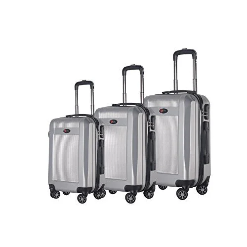 Waterproof Travel Duffel Bag Covers in Black for Protecting Your LuggageBRIO Luggage 3-Piece Hardside Spinner Luggage Set Silver