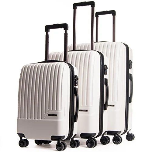 Foldable Travel Laundry Bags in Floral Print for Keeping Clothes OrganizedCALPAK Davis Expandable Luggage Set, Ivory