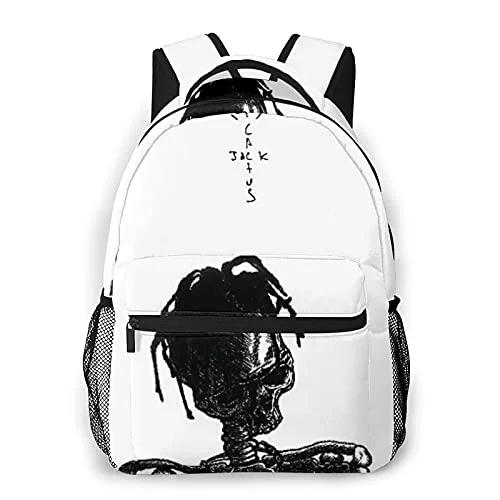 Women's Travel - Friendly Backpack Rain Covers in Transparent MaterialCasual Backpack,Cactus Jack Rapper,Business Daypack Schoolbag For Men Women Teen