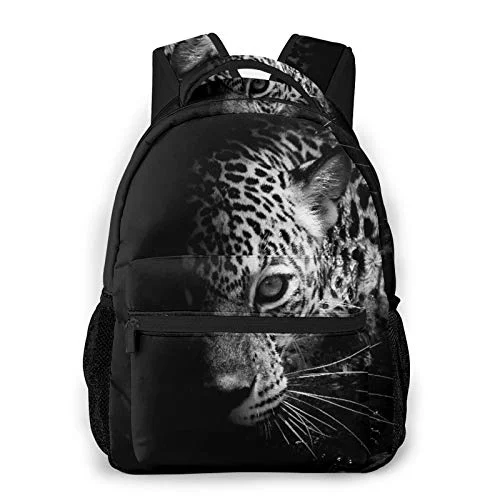 Monogrammed Leather Luggage Tags in Brown for a Personalized TouchCasual Backpack,Jaguar Portrait,Business Daypack Schoolbag For Men Women Teen Monogrammed Leather Luggage Tags in Brown for a Personalized TouchCasual Backpack,Jaguar Portrait,Business Daypack Schoolbag For Men Women Teen