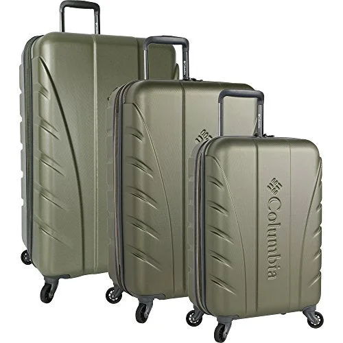 Anti - Theft Crossbody Travel Bags with RFID Protection in Gray for City TripsColumbia Cascade Range 3 Piece Hardside Suitcase Set (28"/24"/20"), Surplus Green