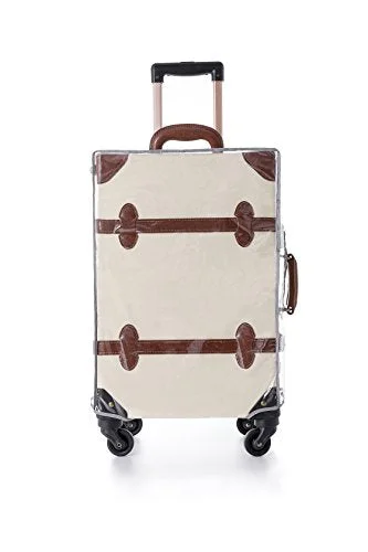 Women's Travel - Friendly Backpack Rain Covers in Transparent MaterialCOTRUNKAGE Clear Vintage Luggage Cover Protector Dust Protective Cover (26") Women's Travel - Friendly Backpack Rain Covers in Transparent MaterialCOTRUNKAGE Clear Vintage Luggage Cover Protector Dust Protective Cover (26")