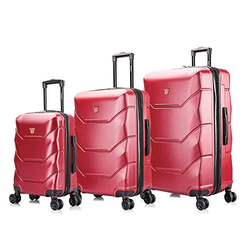 Women's Travel Makeup Bags with Mirror in Pink and BlackDUKAP Zonix Lightweight Hardside 3 piece set 20''/26''/30'' - Wine/Red Women's Travel Makeup Bags with Mirror in Pink and BlackDUKAP Zonix Lightweight Hardside 3 piece set 20''/26''/30'' - Wine/Red