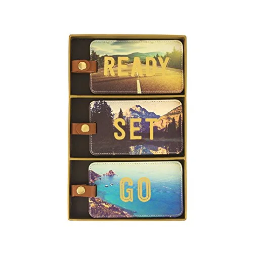 Travel Bag ID Card Holders in Clear Vinyl with LanyardsEccolo World Traveler Luggage Tags, Set of 3, Travel Photo - Ready, Set, Go (D917C) Travel Bag ID Card Holders in Clear Vinyl with LanyardsEccolo World Traveler Luggage Tags, Set of 3, Travel Photo - Ready, Set, Go (D917C)