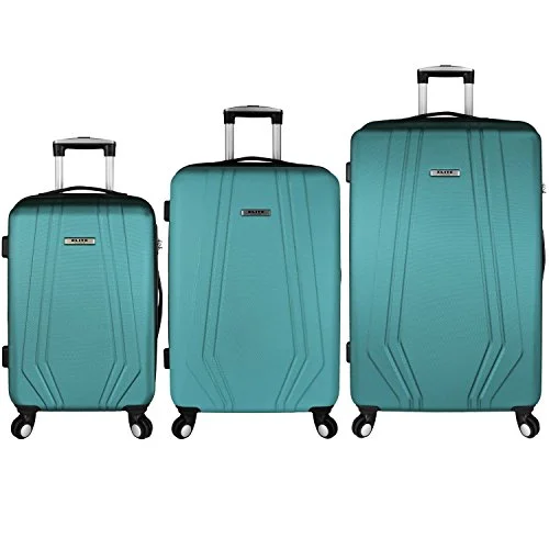 Hanging Travel Toiletry Bags with Multiple Pockets in TealElite Luggage Paris 3 Piece Hardside Spinner Luggage Set (Teal) Hanging Travel Toiletry Bags with Multiple Pockets in TealElite Luggage Paris 3 Piece Hardside Spinner Luggage Set (Teal)
