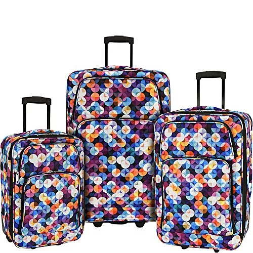 Foldable Travel Laundry Bags in Floral Print for Keeping Clothes OrganizedElite Luggage Print 3 Piece Expandable Rolling Luggage Set (Gem Bubbles) Foldable Travel Laundry Bags in Floral Print for Keeping Clothes OrganizedElite Luggage Print 3 Piece Expandable Rolling Luggage Set (Gem Bubbles)