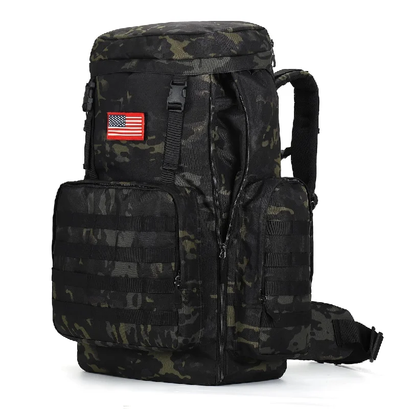Travel - Size Toiletry Bottles with Leak - Proof Caps in ClearExtra Large Camping Backpack For Men, Military Molle Hiking 2 Daypack 60L70L85L Waterproof Backpacking Rucksack