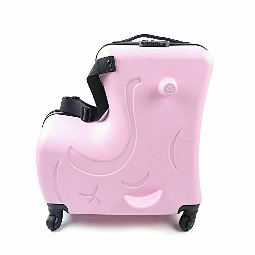 Women's Travel - Friendly Backpack Rain Covers in Transparent MaterialFetcoi 20" Travel Luggage Rolling Suitcase Ride on Cartoon Luggage ABS+PU Unisex Case Pink