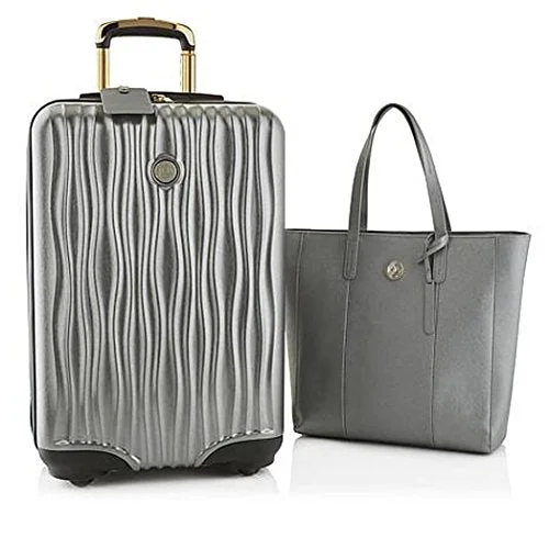 Anti - Theft Crossbody Travel Bags with RFID Protection in Gray for City TripsJoy Mangano Metallic Set ELite Hardside Luggage and Tote, Platinum Anti - Theft Crossbody Travel Bags with RFID Protection in Gray for City TripsJoy Mangano Metallic Set ELite Hardside Luggage and Tote, Platinum