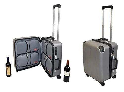 Lightweight Nylon Travel Organizer Pouches in Multicolor for Neat PackingKARRIAGE-MATE Multiple Purpose Wine Travel Hardside Luggage for Carrying 8 Bottles Wine (Grey, Small) Lightweight Nylon Travel Organizer Pouches in Multicolor for Neat PackingKARRIAGE-MATE Multiple Purpose Wine Travel Hardside Luggage for Carrying 8 Bottles Wine (Grey, Small)