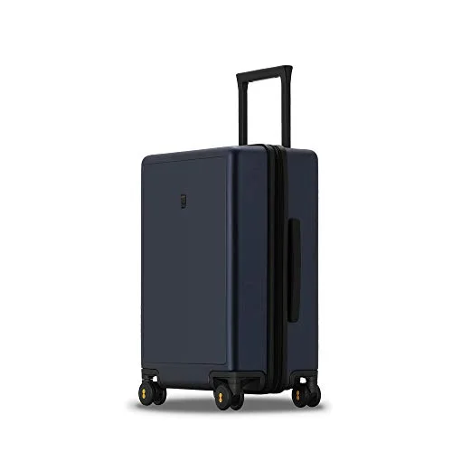 Expandable Travel Toiletry Bags in Clear Plastic for Easy Airport ScreeningLEVEL8 Elegance Matte Carry-On Luggage, 20” Hardside Suitcase, Lightweight PC Matte Hardshell Spinner Trolley for Luggage, TSA Approved Cabin Luggage with 8 Spinner Wheels-Navy Blue, 20-Inch Carry-On