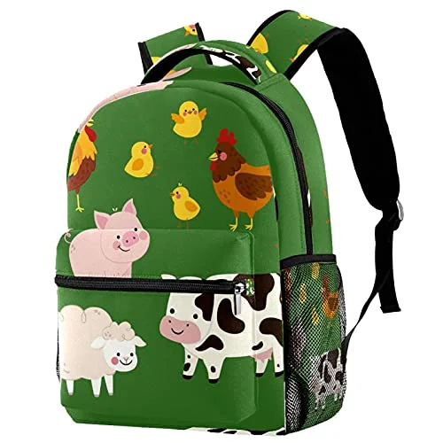 Compact Travel Umbrella Pouches in Navy Blue for Easy StorageLORVIES Farm Animal Green Lightweight School Classic Backpack Travel Rucksack for Girls Women Kids Teens