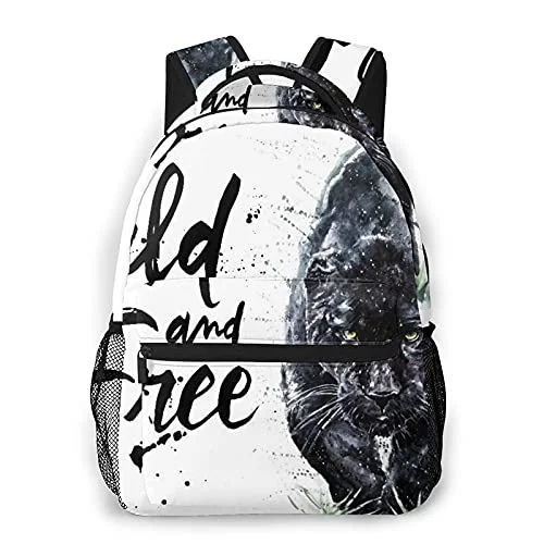 Travel Jewelry Organizers in Velvet with Multiple Compartments in PurpleMulti leisure backpack,Panther Watercolor Painting Predator Animals, travel sports School bag for adult youth College Students