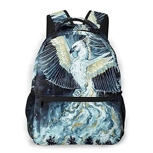 Women's Travel - Friendly Backpack Rain Covers in Transparent MaterialMulti leisure backpack,Phoenix Mythical Firebird Fantasy Animal Wate, travel sports School bag for adult youth College Students