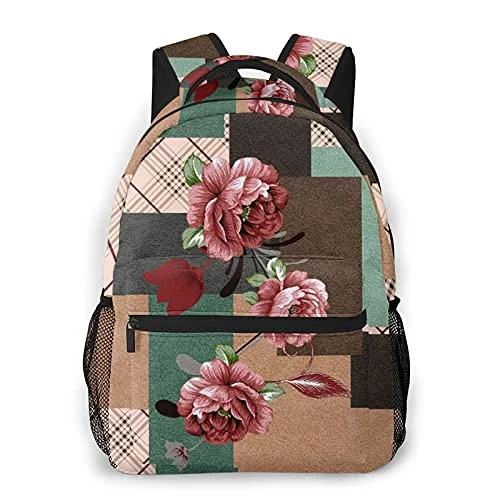 Foldable Travel Laundry Bags in Floral Print for Keeping Clothes OrganizedMulti leisure backpack,Silk Scarf Design Fashion Textile, travel sports School bag for adult youth College Students