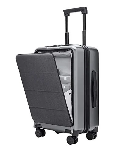 Anti - Theft Crossbody Travel Bags with RFID Protection in Gray for City TripsNINETYGO Carry on Luggage 22x14x9 with Spinner Wheels, Hardside Carry on Suitcase with Front Pocket Lock Cover, Super Convenient & Lightweight for Business Travel (20")
