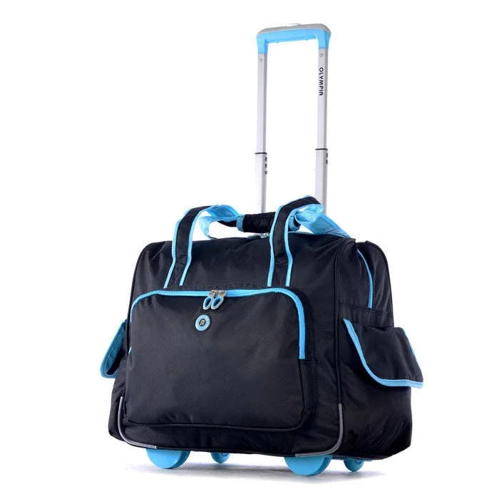 Compression Packing Cubes in Black and White for Saving Luggage SpaceOn Sale- Olympia Rave Carry-On 2-Wheeled Tote- $74.99 Compression Packing Cubes in Black and White for Saving Luggage SpaceOn Sale- Olympia Rave Carry-On 2-Wheeled Tote- $74.99