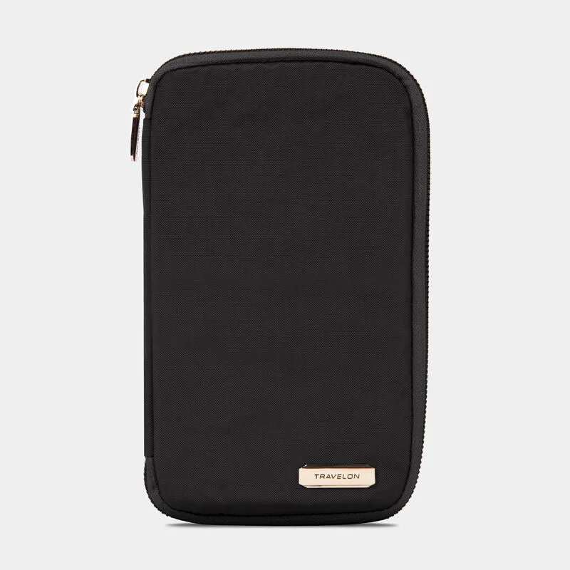 Expandable Travel Toiletry Bags in Clear Plastic for Easy Airport ScreeningTravelon RFID Blocking Family Passport Zip Wallet
