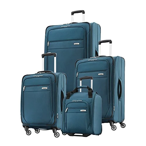 Women's Travel - Friendly Backpack Rain Covers in Transparent MaterialSamsonite Advena 4-Piece Set (Underseater, 20", 25", 29" Spinners) (Teal)
