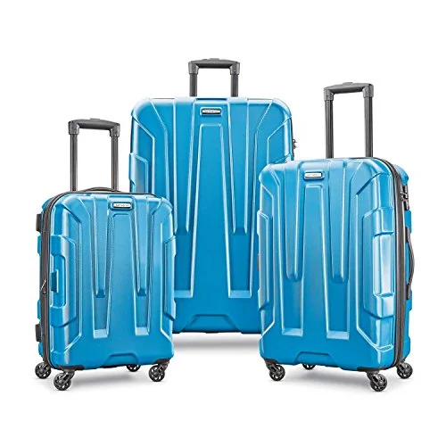 Travel Jewelry Organizers in Velvet with Multiple Compartments in PurpleSamsonite Centric Expandable Hardside Luggage Set with Spinner Wheels, 20/24/28 Inch, Caribbean