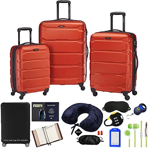 Expandable Travel Toiletry Bags in Clear Plastic for Easy Airport ScreeningSamsonite Omni 3-Piece Nested Spinner Set - Burnt Orange with Accessory Kit Expandable Travel Toiletry Bags in Clear Plastic for Easy Airport ScreeningSamsonite Omni 3-Piece Nested Spinner Set - Burnt Orange with Accessory Kit