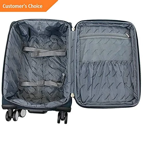 Hanging Travel Toiletry Bags with Multiple Pockets in TealSandover Chariot Naples 3 Piece Expandable Spinner gage Set | Model LGGG - 4379 |