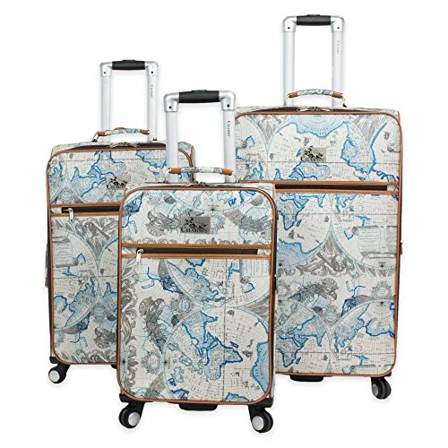 Waterproof Travel Duffel Bag Covers in Black for Protecting Your LuggageThe classic Chariot Map 3-Piece Expandable Luggage Set