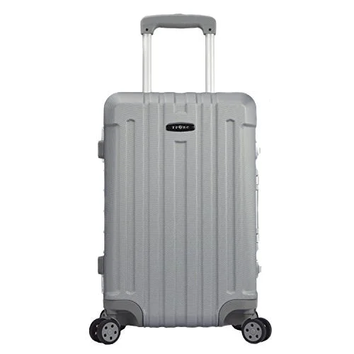 Adjustable Luggage Straps in Pink with Reflective Stripes for Night TravelTPRC Seattel Hardside Rolling Carry-On Luggage, Silver, 20-Inch