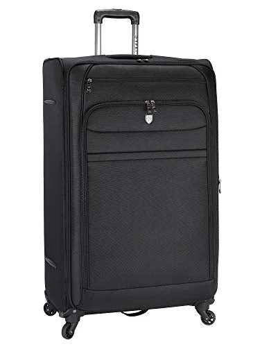 Women's TSA - Approved Luggage Locks in Rose Gold for Secure TravelTravelers Club Business Class Expandable Spinner Luggage, Executive Black, Checked-Extra Large 32-Inch
