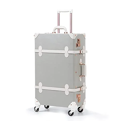 Travel - Size Toiletry Bottles with Leak - Proof Caps in ClearUnitravel Retro Luggage 26 inch Lightweight Women Cute Suitcase with Spinner Wheels (Light Gray) Travel - Size Toiletry Bottles with Leak - Proof Caps in ClearUnitravel Retro Luggage 26 inch Lightweight Women Cute Suitcase with Spinner Wheels (Light Gray)