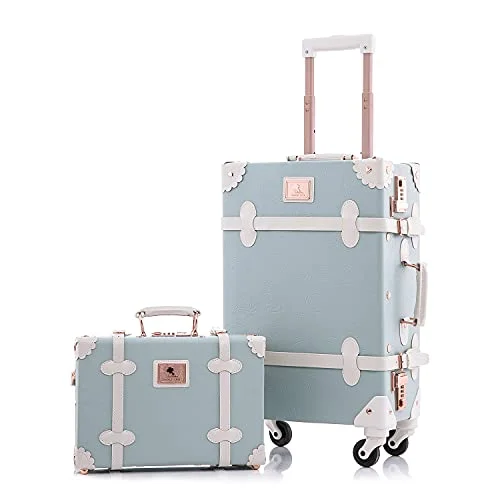 Travel - Size Toiletry Bottles with Leak - Proof Caps in ClearUnitravel Vintage Luggage Set 20 inch PU Leather Women Suitcase with 12 inch Handbag (Embossed Blue) Travel - Size Toiletry Bottles with Leak - Proof Caps in ClearUnitravel Vintage Luggage Set 20 inch PU Leather Women Suitcase with 12 inch Handbag (Embossed Blue)