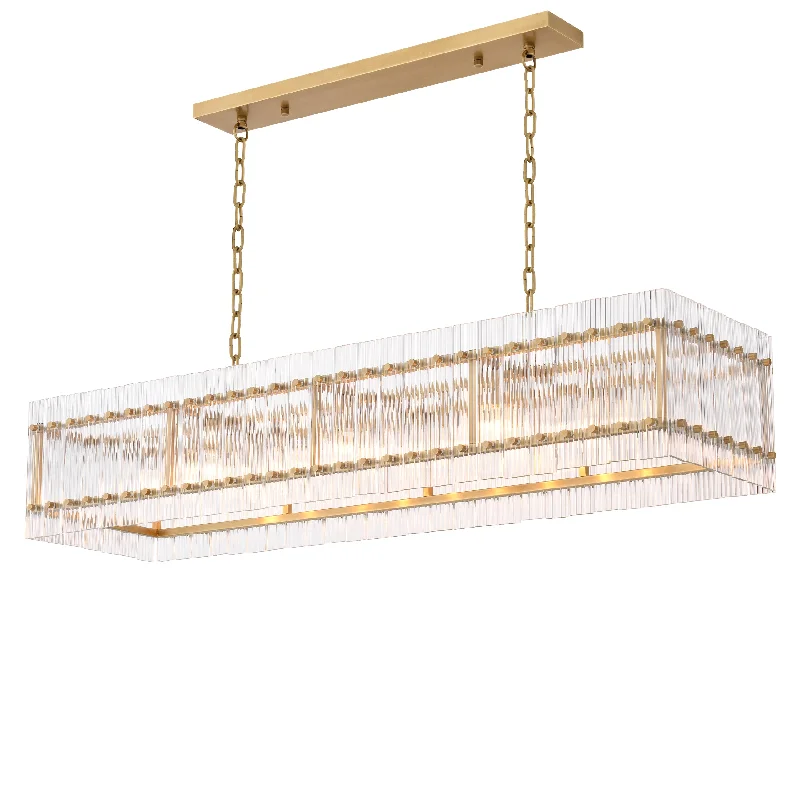 Chandeliers with Metal Frames in Silver FinishChandeliers with Metal Frames in Silver FinishChandelier Ruby Rectangular
