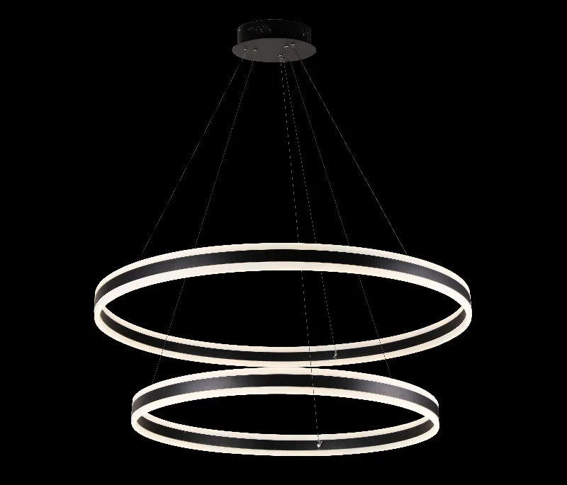 Chandeliers for Low Ceilings to Avoid OvercrowdingChandeliers for Low Ceilings to Avoid OvercrowdingElipse 2 Ring LED Chandelier Chandeliers Modern/Contemporary Lighting 60" Wide w/Adjustable Cables- Good for Dining Room, Foyer, Entryway, Family Room, Living Room and More - G7-4735/150+120