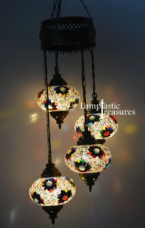 Minimalist Chandeliers for Sleek and Simple InteriorsMinimalist Chandeliers for Sleek and Simple InteriorsTurkish Mosaic 4 Globe Chandelier Lamp
