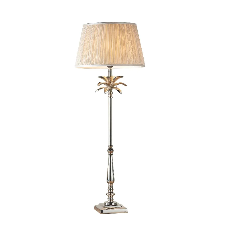 Dimmable Floor Lamp for Adjustable Lighting AmbianceDimmable Floor Lamp for Adjustable Lighting AmbianceLeaf Large Polished Nickel Table Lamp - Oyster 14" Shade