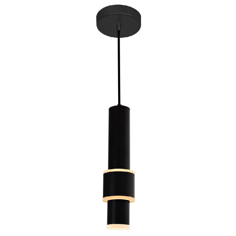 Tropical - Themed Ceiling Lights with Palm - Leaf Shapes and Rattan WrapsTropical - Themed Ceiling Lights with Palm - Leaf Shapes and Rattan WrapsLena LED Integrated Mini Pendant With Black Finish